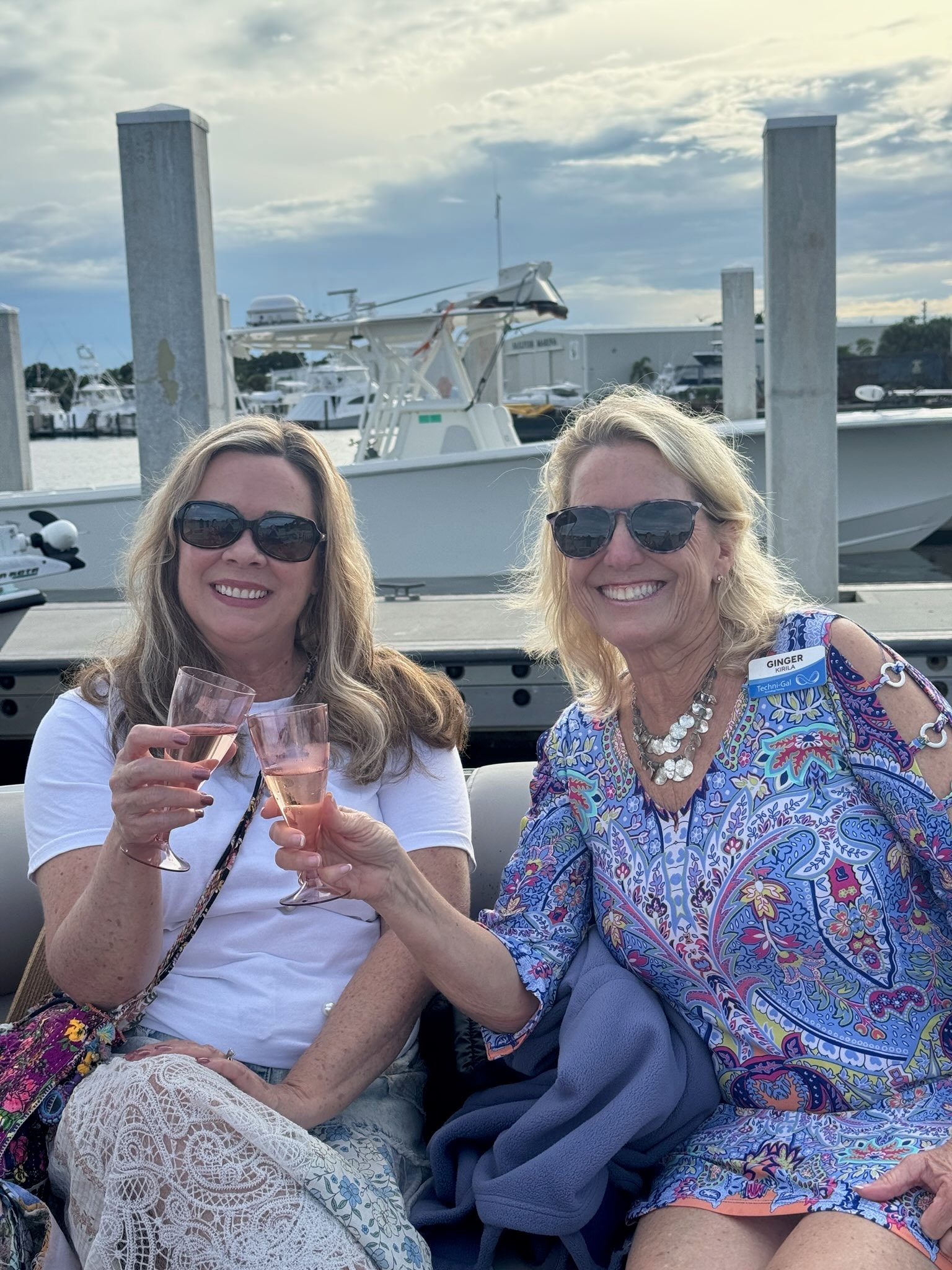 Guest relaxing on the oversized lounge raft during a Treasure Coast boat rental
